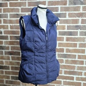 Monsoon Down Feather  Dark Blue Quilted Vest